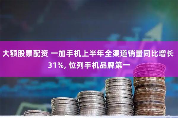 大额股票配资 一加手机上半年全渠道销量同比增长 31%, 位列手机品牌第一